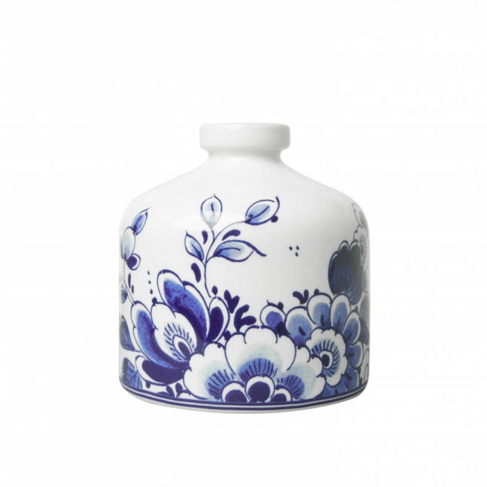 Heinen Delfts Blauw - Vaas rond bloem