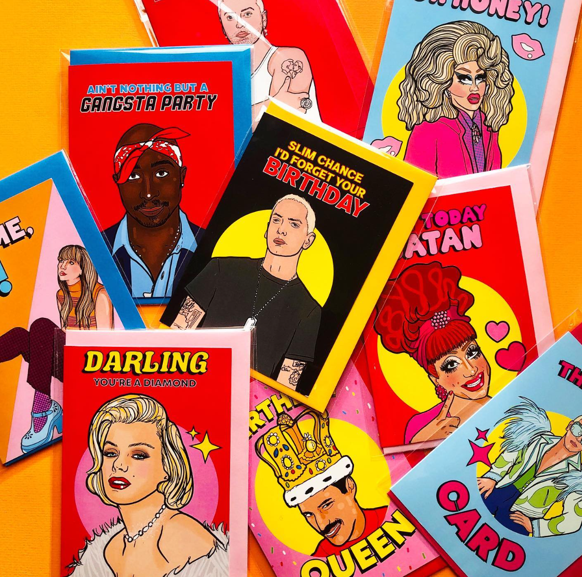 Turn back time - funny 80s birthday card with pop star