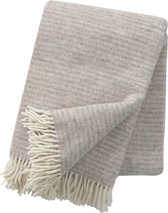 Klippan plaid eco wol Ralph licht grijs