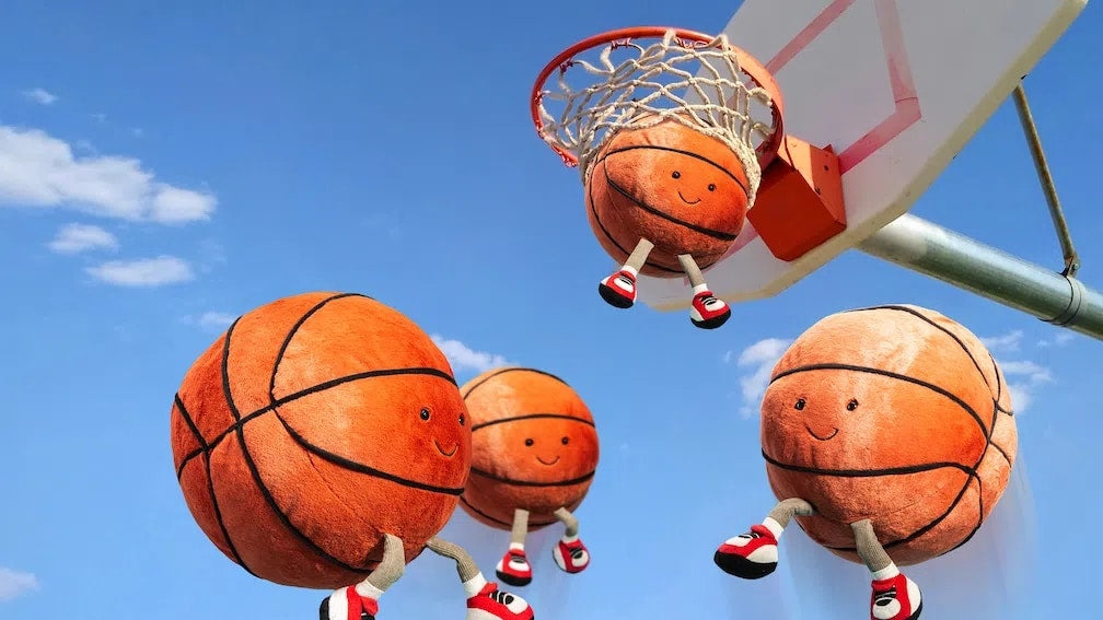 Jellycat amuseables knuffelbasketbal