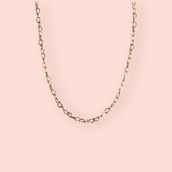 Bazou Fijne hartjes chain ketting