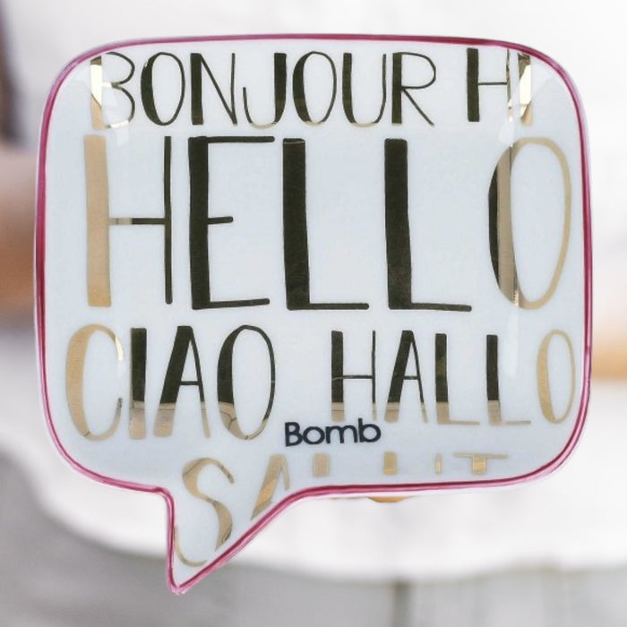 Bomb Hello All Language Soap Dishes