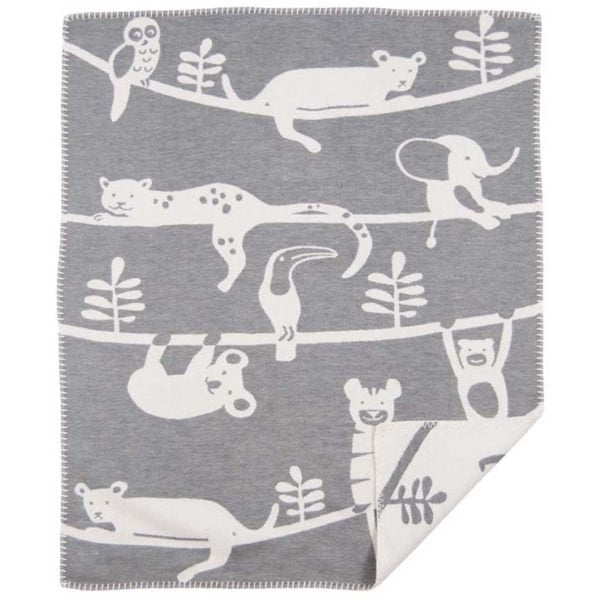 Klippan wiegdeken brushed cotton Siesta grijs