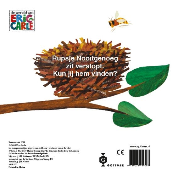Waar is Rupsje Nooitgenoeg? een flapjesboek