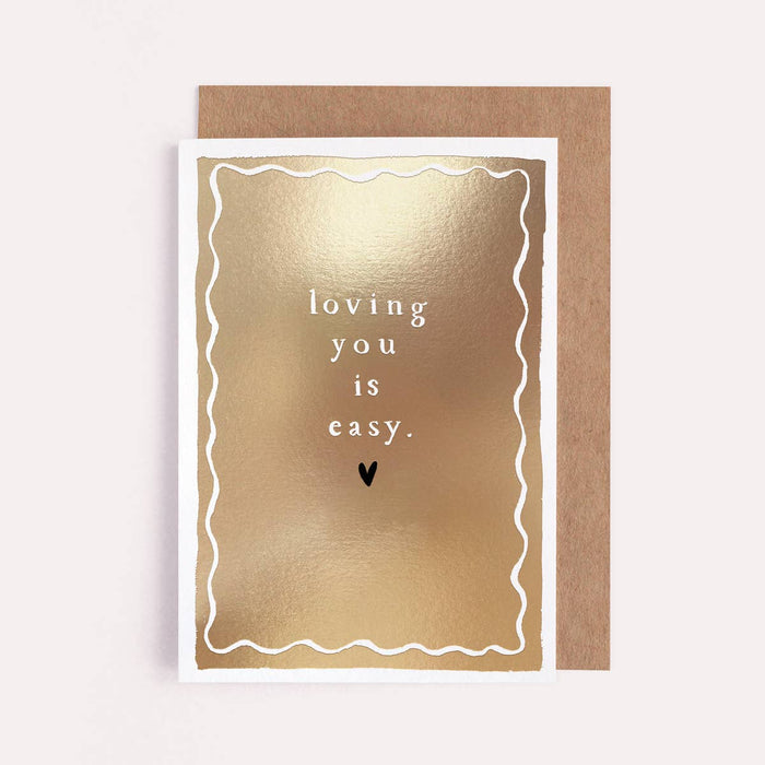 Loving You Is Easy Card | Valentijnskaart | Valentijnsdag