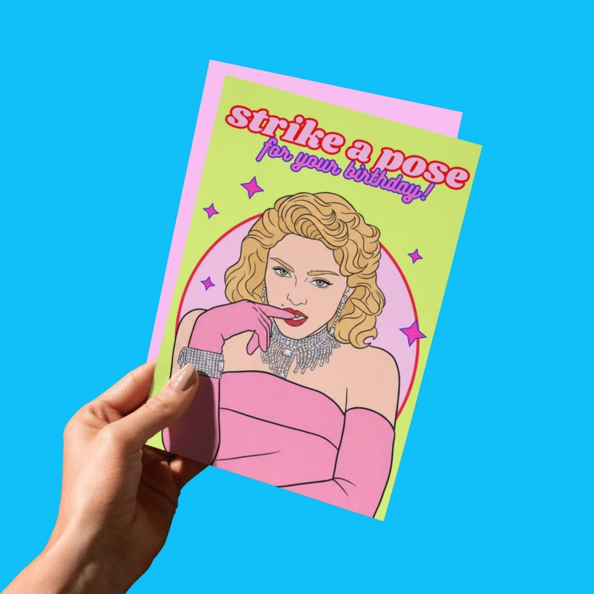 Take a pose — pop diva icon — funny birthday card