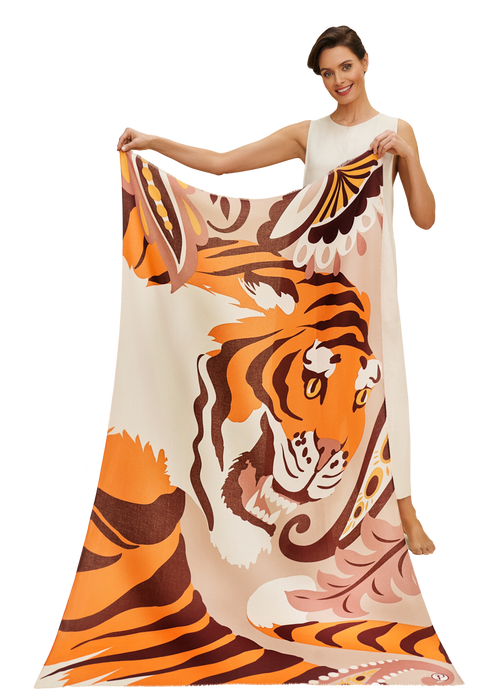 Bedrukte sjaal Thrill of the Tiger