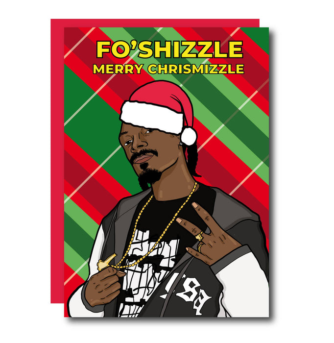 Fo'Shizzle Chrismizzle Kerstgroetkaart