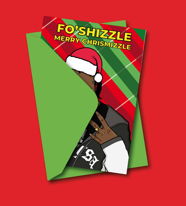 Fo'Shizzle Chrismizzle Kerstgroetkaart