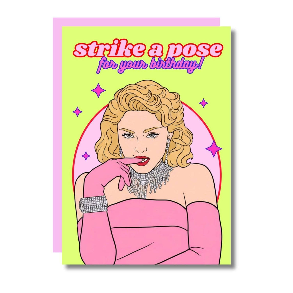 Take a pose — pop diva icon — funny birthday card