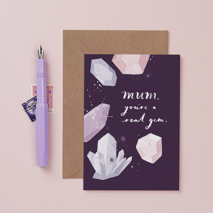 Real Gem Mum Card | Moederdagkaart | Vrouwelijke verjaardagskaart