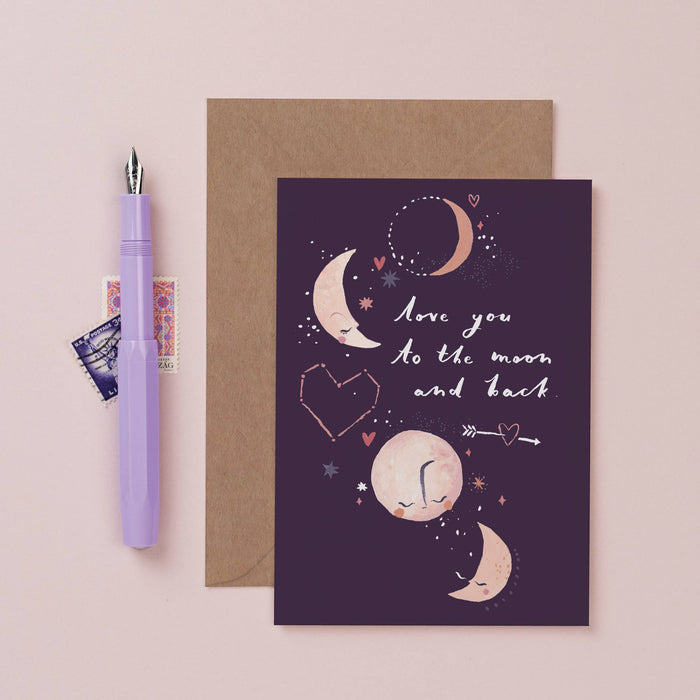 Naar de maan en terug kaart | Valentijnskaarten | Valentijnsdag