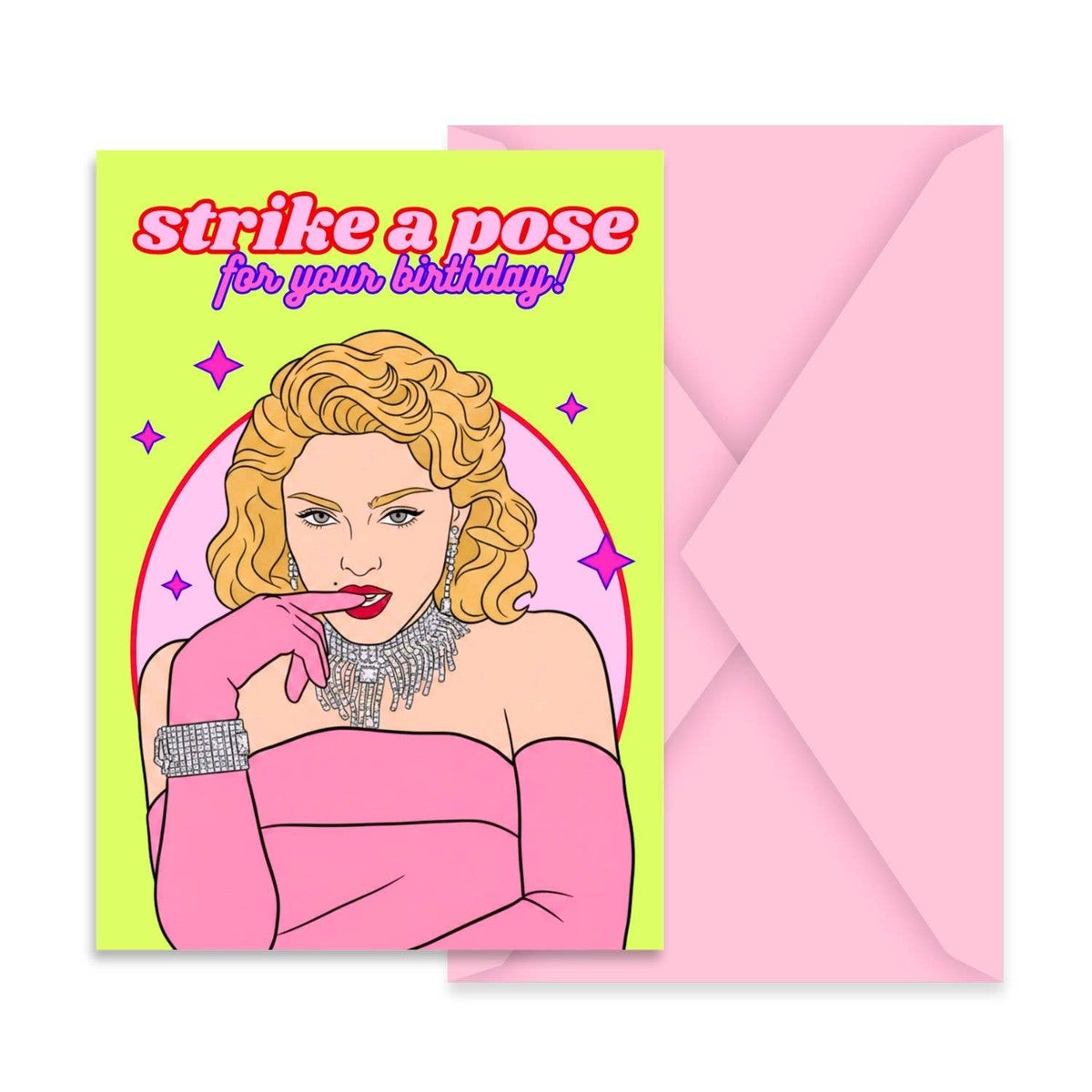 Take a pose — pop diva icon — funny birthday card
