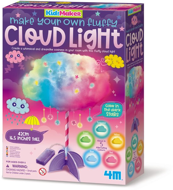 4M Fluffy Lichtwolk creatief speelgoed multicolor educatief.