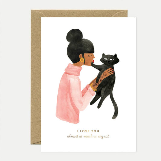 Wenskaarten - Goud Net zoveel als mijn kat