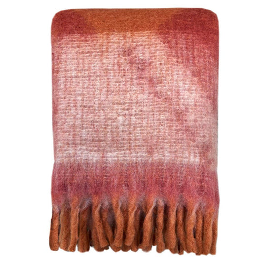 Zapotec zachte, licht pittige rode plaid van gerecycled materiaal