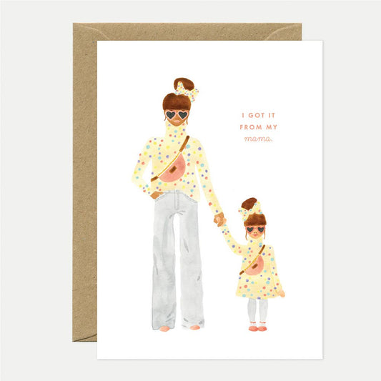 Wenskaarten - Mama daughter