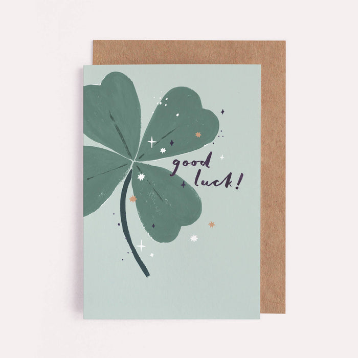 Clover gelukskaart | Four Leaf Clover | Wenskaarten