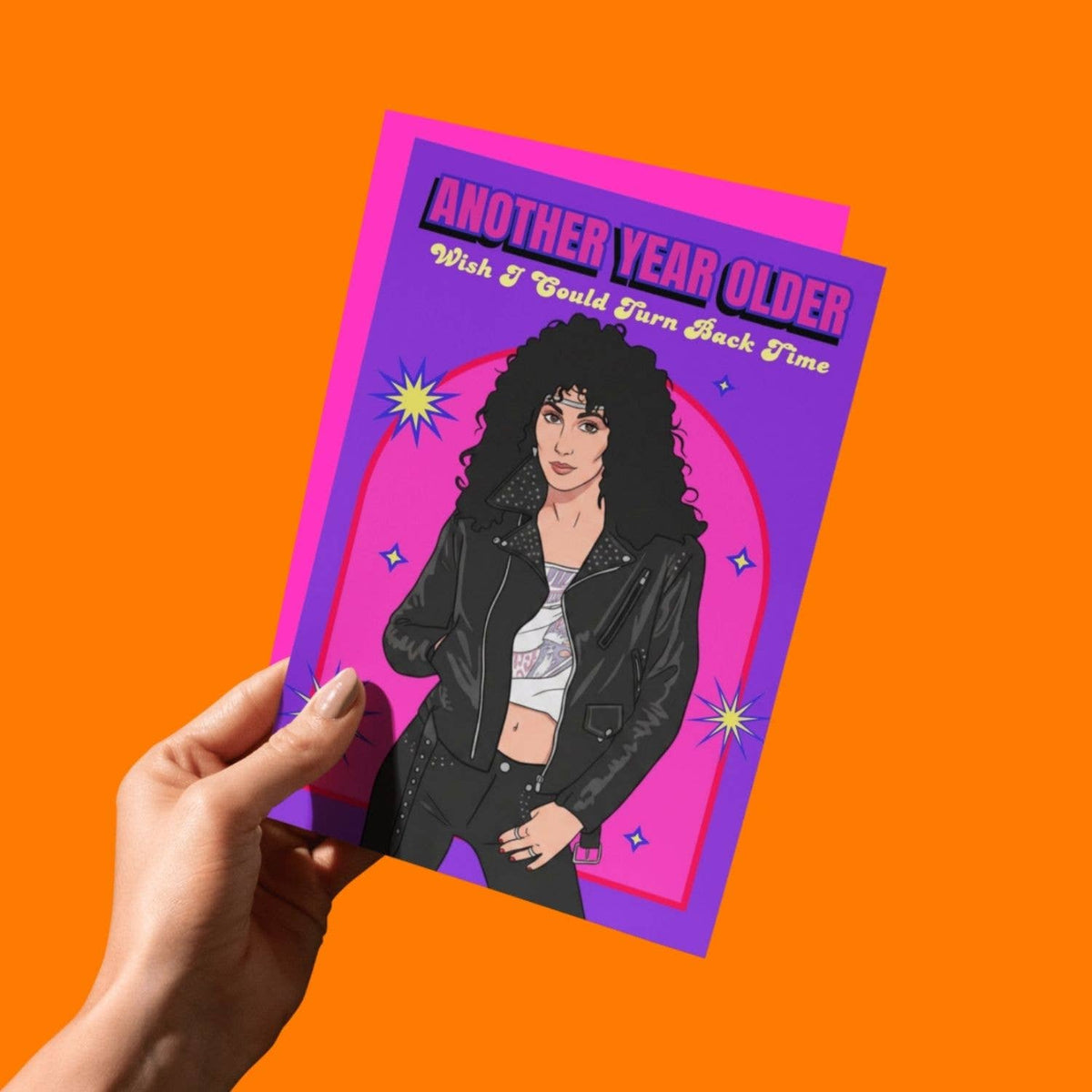 Turn back time - funny 80s birthday card with pop star