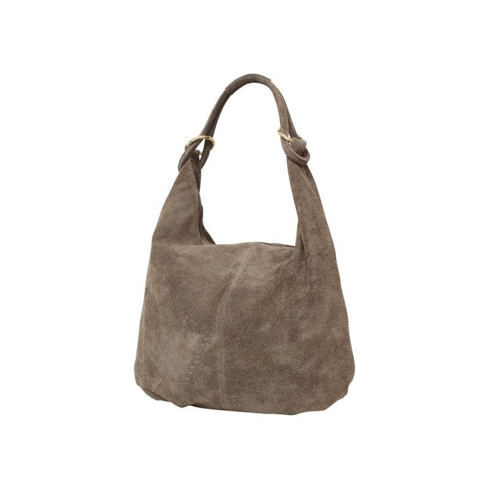 Baggy Shop Suède ring shopper – Taupe