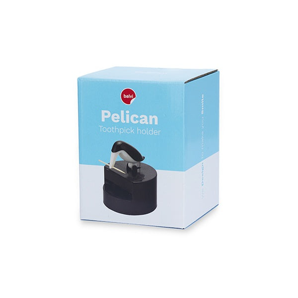 Balvi Toothpick holder Pelican black plastic