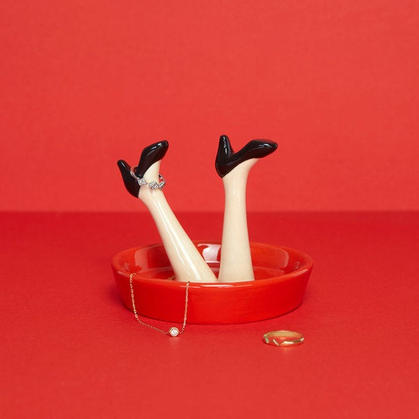 Balvi Ring holder Happy Legs Party ceramic