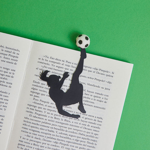 Balvi Bookmark Bicycle Kick Girl black/white