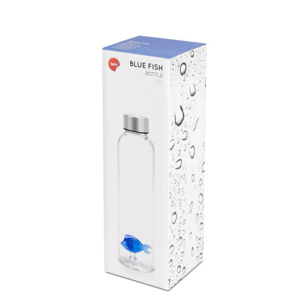 Balvi Bottle Blue Fish 0.5 L borosilicate