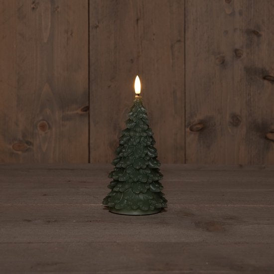 Anna's Collection | Led kaars kerstboom | Jade groen | 20cm | timer