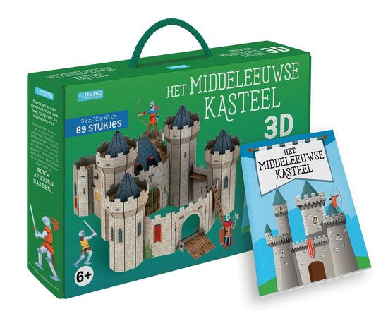 Boek + 3D-puzzel - Het middeleeuws kasteel - Boek + 3D-puzzel