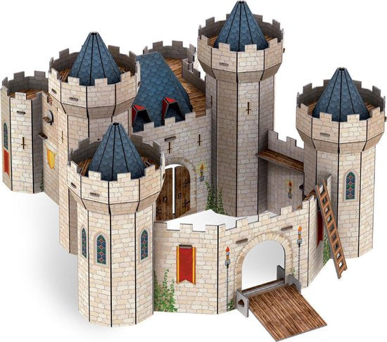 Boek + 3D-puzzel - Het middeleeuws kasteel - Boek + 3D-puzzel