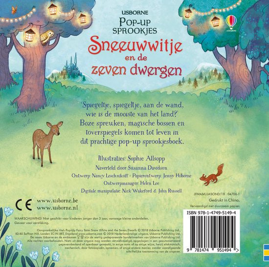USBORNE Pop-up Sneeuwwitje en de zeven dwergen