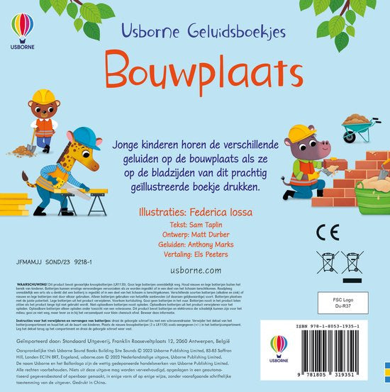 USBORNE Geluidsboekjes Bouwplaats