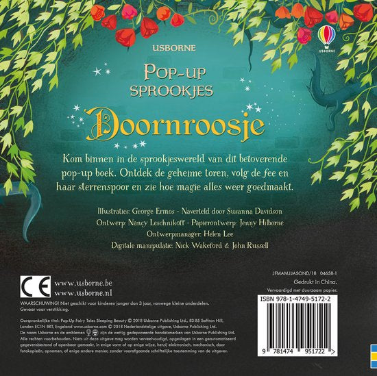USBORNE Pop-up sprookjesboeken Doornroosje