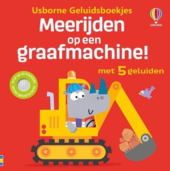 Clavis Usborne Geluidsboekjes Meerijden op een graafmachine!