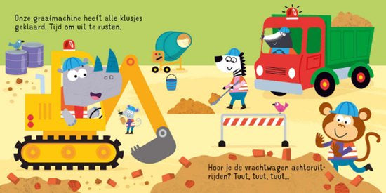 Clavis Usborne Geluidsboekjes Meerijden op een graafmachine!