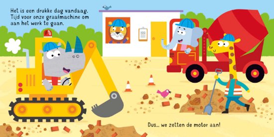 Clavis Usborne Geluidsboekjes Meerijden op een graafmachine!
