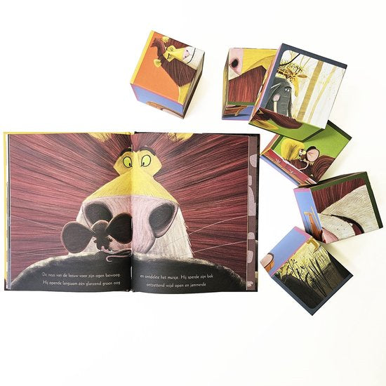De leeuw in de muis
boek & blokpuzzel