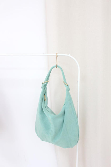 Baggy Shop Suède ring shopper – Mint