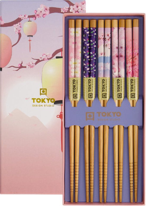 Tokyo Design Studio - Eetstokjes Cadeau Set - Roze Lantaarn