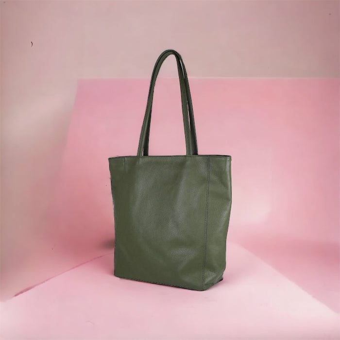 Baggy Shop Leather paperbag – Groen