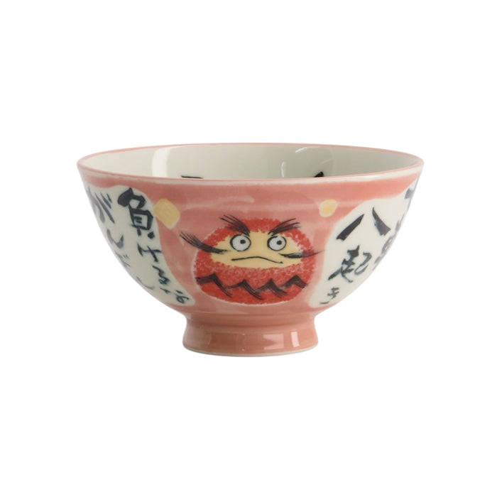 Tokyo Design Studio Kawaii Rice Bowl Daruma 11.4x6.2cm 300ml Pink