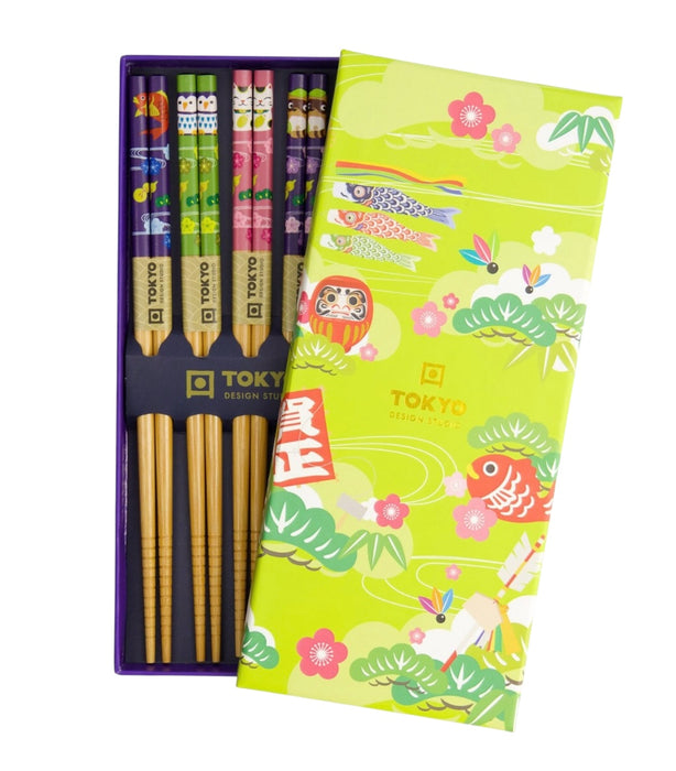 Tokyo Design Studio – Chopstick Giftset – Lente Groen – 5 Stuks