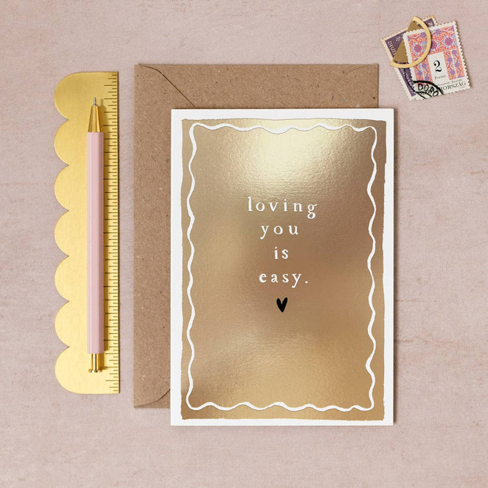 Loving You Is Easy Card | Valentijnskaart | Valentijnsdag