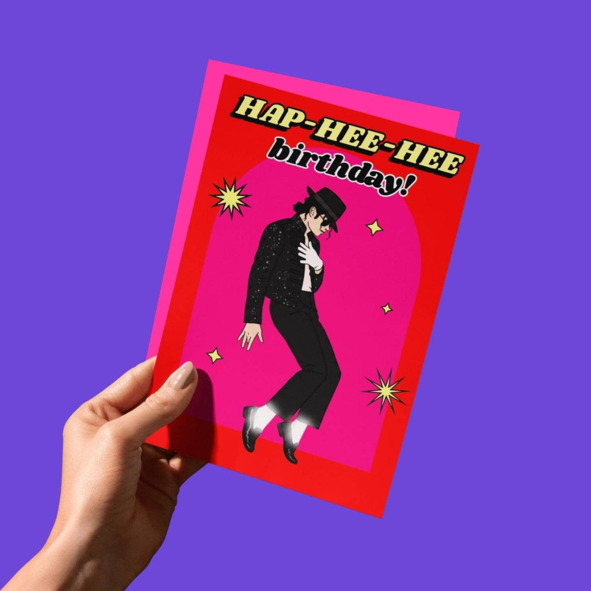 Hap-Hee-Hee birthday card with funny music icon