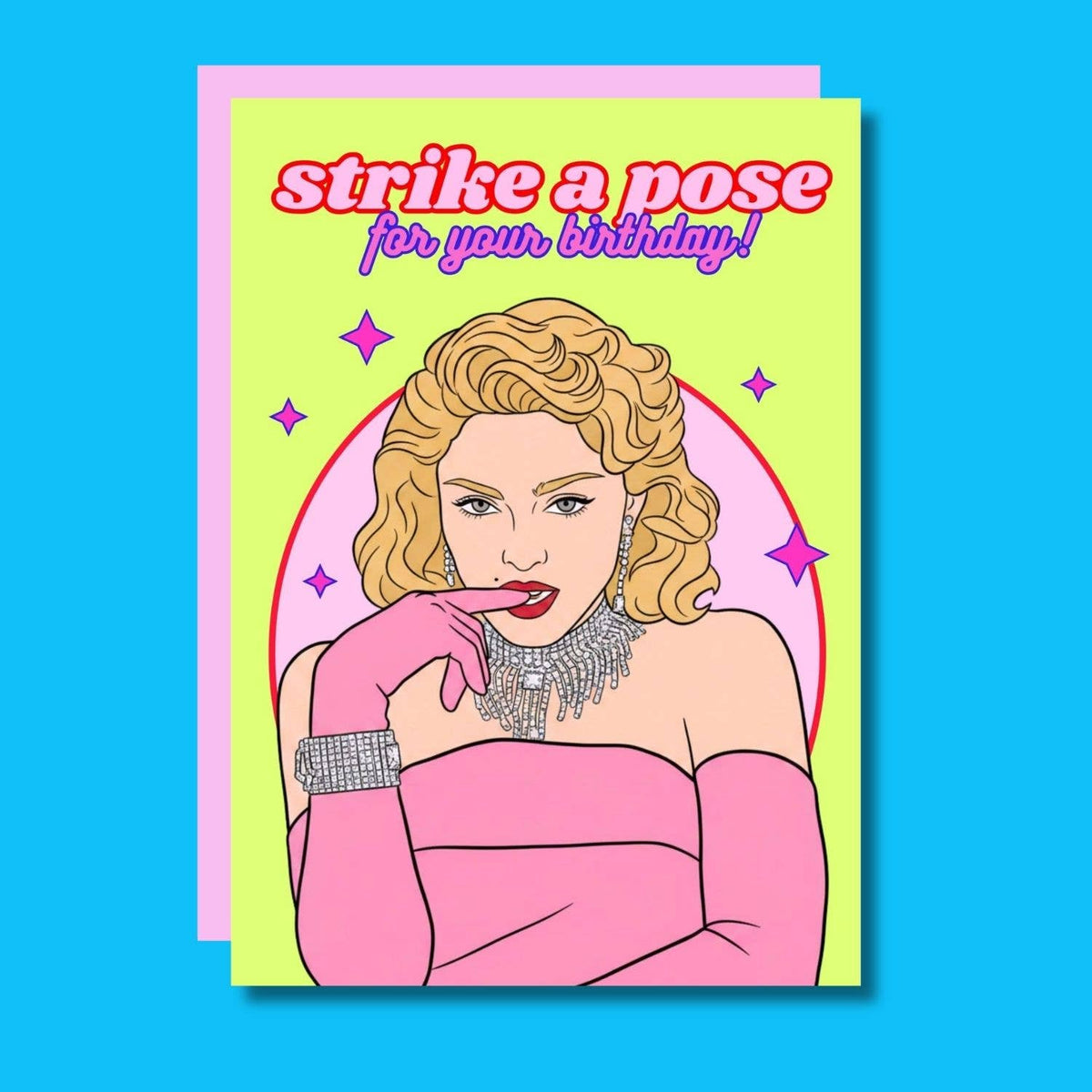 Take a pose — pop diva icon — funny birthday card